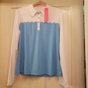 NWT LILLY PULITZER FRIDA LS POLO XL